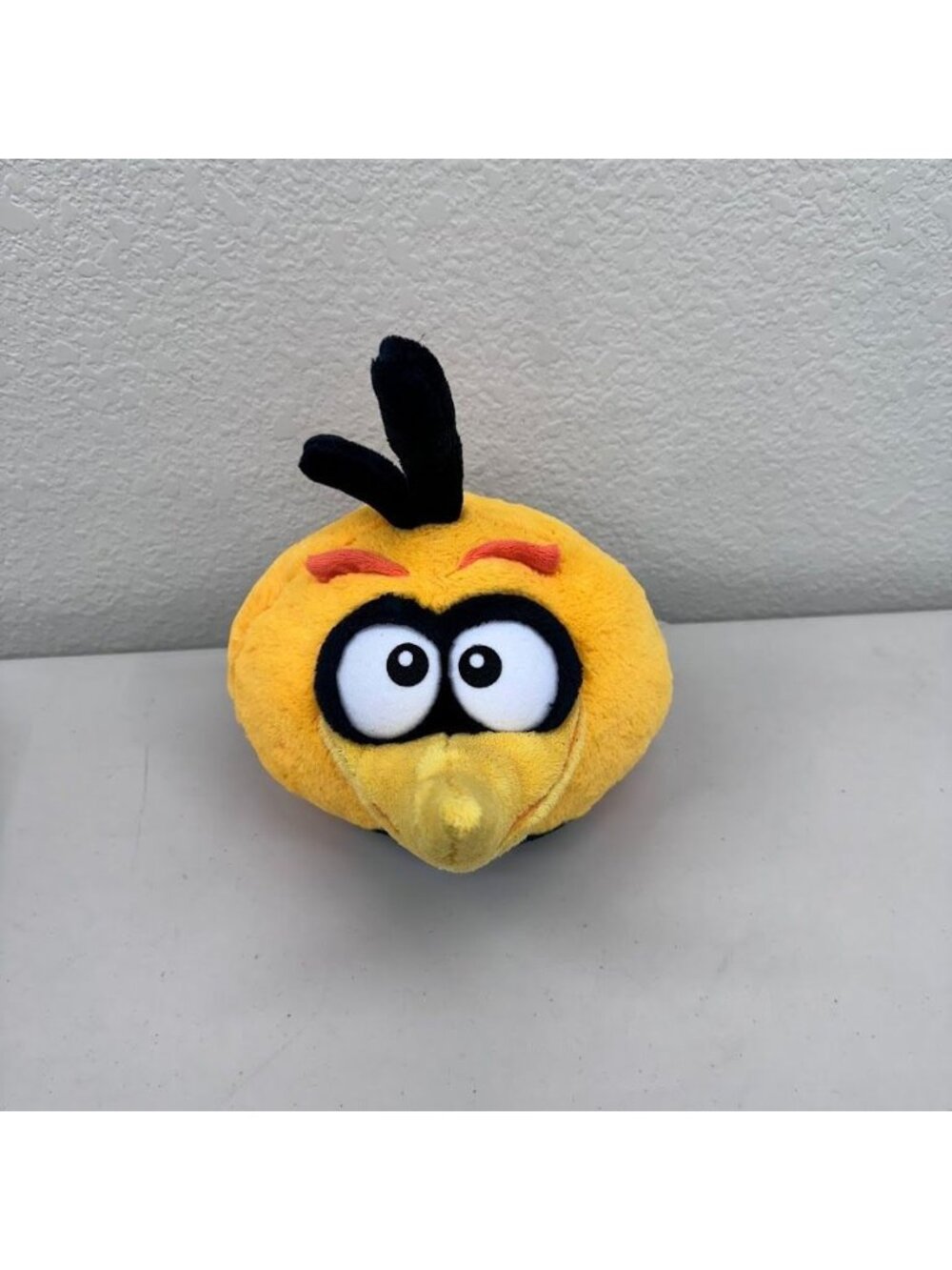 Angry Birds Bubbles Plush Toy Round Orange Globe Stuffed Animal Pointed Beak